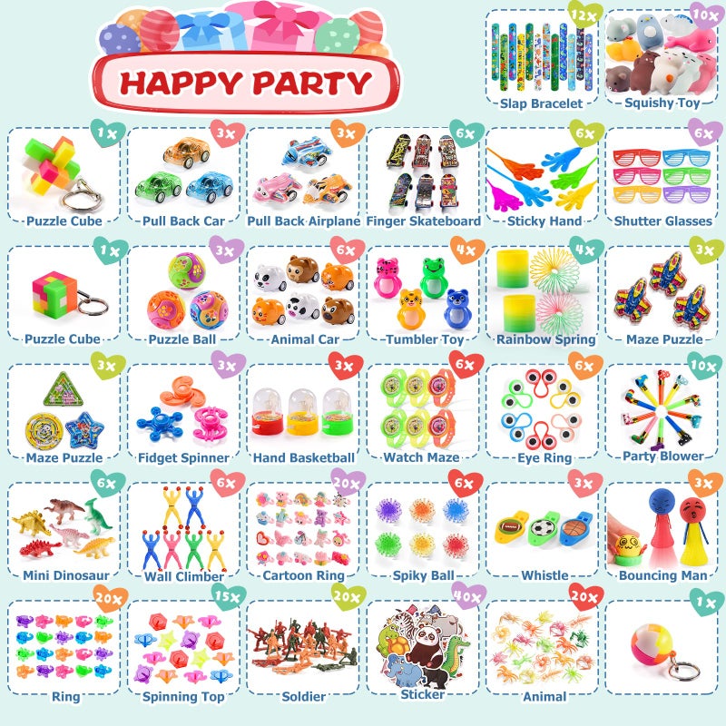 Yutin 300 PCS Party Favor for Kids Goodie Bags Stuffers  Prize Box Toys for Kids Classroom Bulk  Small Fidget Toys Pinata Fillers  Treasure Chest Toy for Students Rewards  Carnival Prizes  Birthday Gifts - Image 5